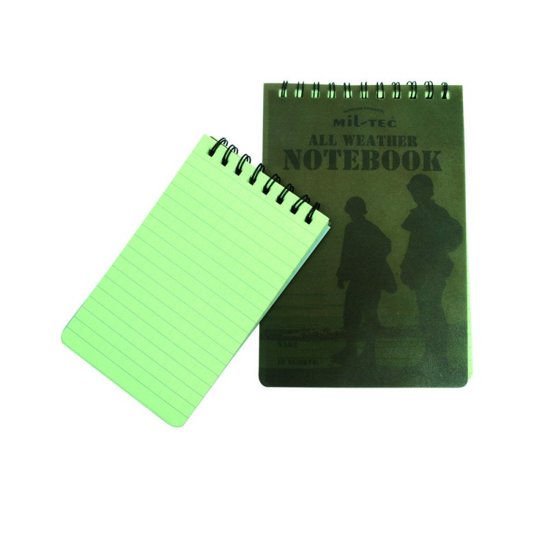 Carnet de Notes Étanche Mil-tec Grand Modèle - Pro Army