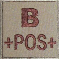 Groupe Sanguin Brodé Sur Tissu de T.O.E Tan 02