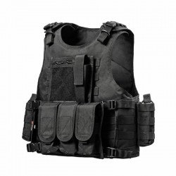 Gilet Tactique d'Intervention Yakeda Noir 02