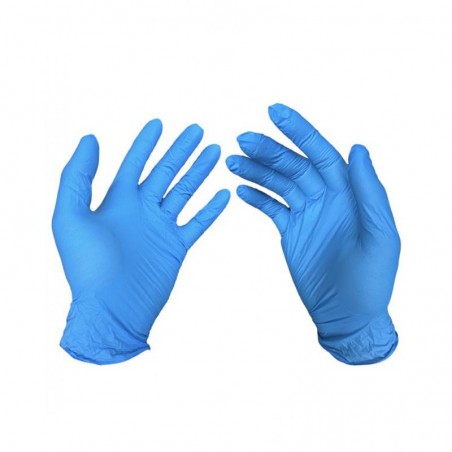 Gants jetable Nitrile Bleu Non Poudré 01