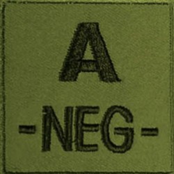 Écusson Brodé Groupe Sanguin T.O.E Vert OD 06