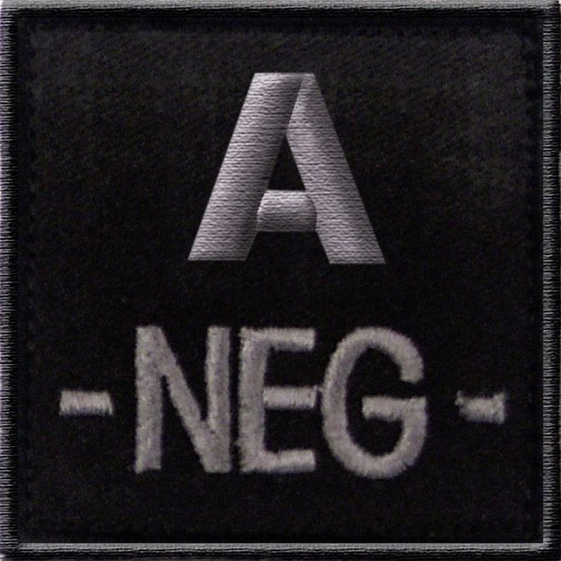 Écusson Brodé Groupe Sanguin T.O.E Noir 06