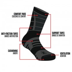 Chaussettes A10 Impact 9" Summer Grise 04