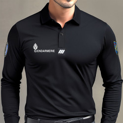 Polo Manches Longues Gendarmerie Départementale Cooldry Opex Noir 01