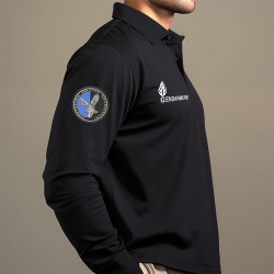 Polo Manches Longues Gendarmerie Départementale Cooldry Opex Noir 03