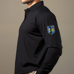 Polo Manches Longues Gendarmerie Départementale Cooldry Opex Noir 04
