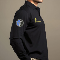 Polo Manches Longues Gendarmerie Mobile Cooldry Opex Noir 03